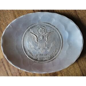 Vintage Wendell August Forge American Bicentennial Bowl Tray Aluminum 7 x 5 1976